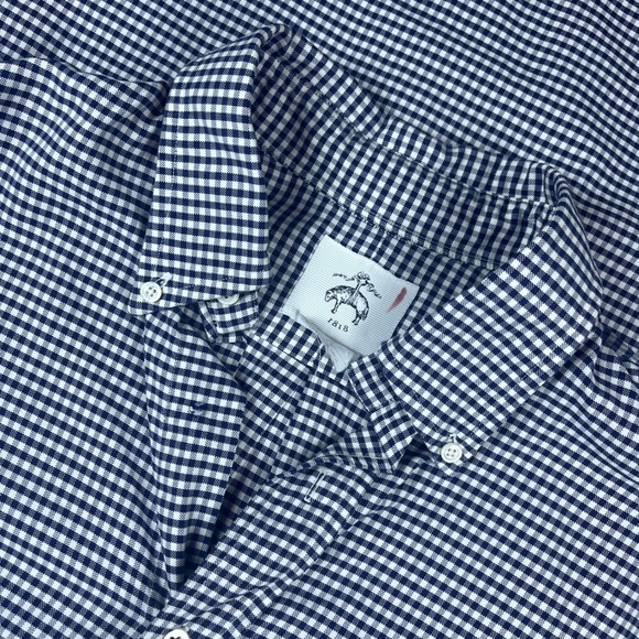 Brooks Brothers Other - Brooks Brothers Thom Browne 1818 Mens Navy White Gingham Check Button Down Shirt